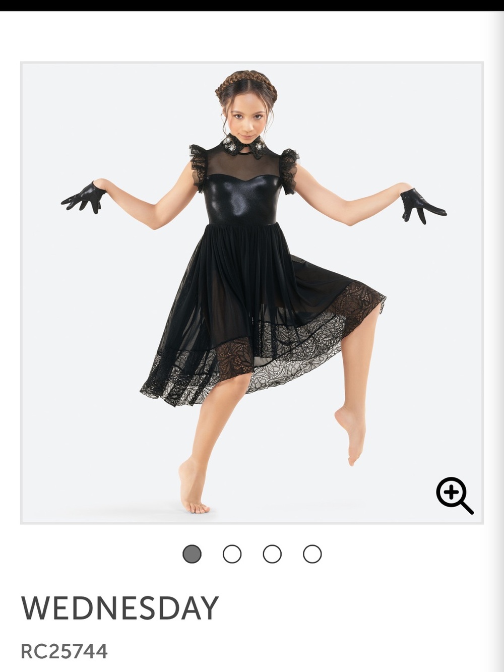 Wednesday Revolution Kids Dance Costume - Black